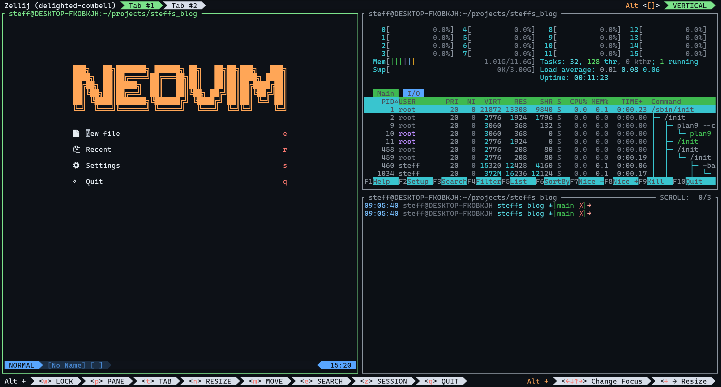 zellij screenshot